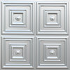 Silver 3D Ceiling Panels, 2'x2', 40 Sq Ft, Pack of 10