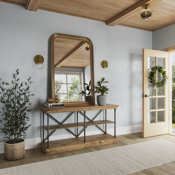 Annie Steel and Wood Console Table
