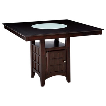 Bowery Hill Square Counter Height Dining Table in Espresso