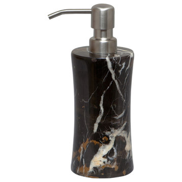 Vinca Collection Black and Gold Marble Soap Dispenser