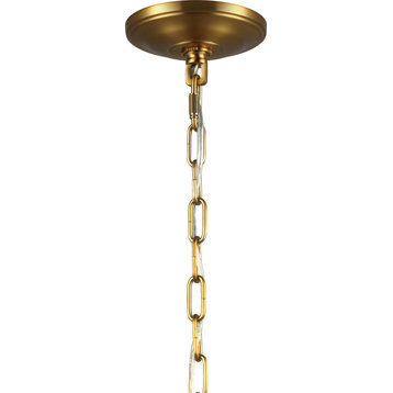 Lawler 3-Light Pendant, Burnished Brass, Clear