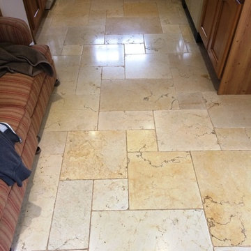 Polished Travertine Floor Restored in Lower Woodrow