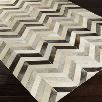 Trail Hand Crafted Rug in Beige / Black / Charcoal / Gray by Surya -$1020.54