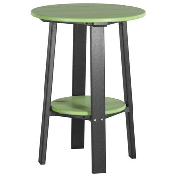 Poly Deluxe 28" End Table, Lime Green & Black