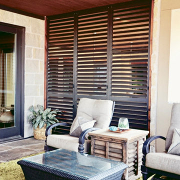 "Outdoor Patio Living" Plantation Shutter applications