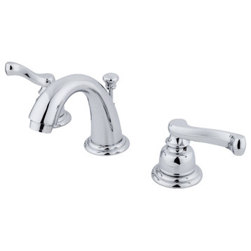 Kingston Brass Widespread Bathroom Faucet With Retail Pop-Up, Polished Chrome