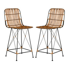 50 Most Por Wicker Rattan Bar Stools And Counter For Safavieh Minerva Wicker Counter Stool Set Of 2 Natural Black Bar