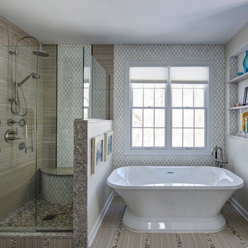 "Greige" Master Bathroom