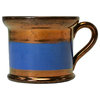 Consigned Espresso Cup in Blue and Brown Lustre, English Victorian, circa 1840