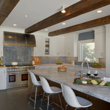 Expansive Transitional Kitchen Overlooking the Hudson