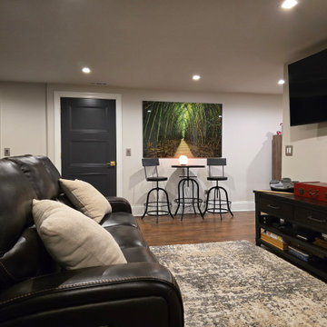 Full Basement renovation with exercise room, wine cellar, TV room and Sauna