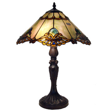 Tiffany-style Warehouse of Tiffany Courtesan Table Lamp