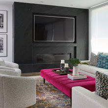 recessed tv over firplace