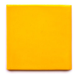 24 Dandelion (Glossy Finish) - Handmade Ceramic Tile - Tile