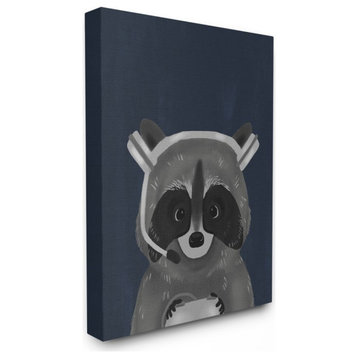 Racoon with Gaming Headset Children's Blue Grey Animal ,1pc, each 24 x 30