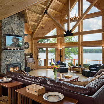 Log Homes & Cabins - Coventry Log Homes - Custom Craftsman #3