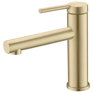 STYLISH Single Handle Modern Bathroom Faucet Basin Sink Faucet, Gold Finish