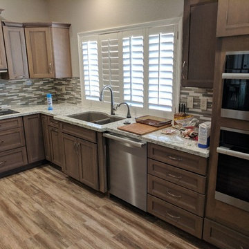 Kitchen Remodel in Oatmeal Slate Color Scheme