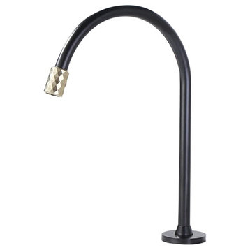 Black and Gold Automatic Restroom Faucet