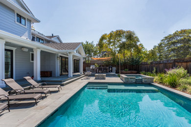 Transitional Swimming Pool & Landscape