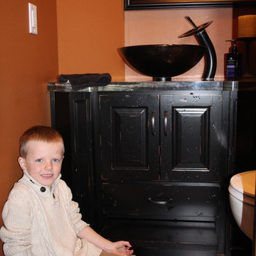 Built-in step stool
