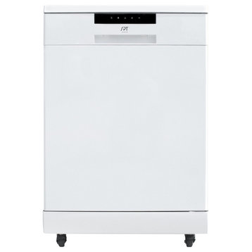 Energy Star 24" Portable Stainless Steel Dishwasher, White