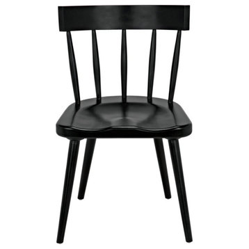 Haddon Chair, Hand Rubbed Black Set of 2