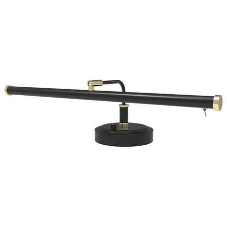 LED Piano Light, Black With Brass