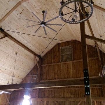 interior knotty pine ceiling