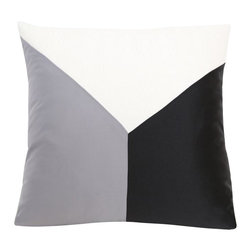 DECORATIVE PILLOWS MIAMI - Simone Tri-Colored Cubic Pillow, 20"x20" - Decorative Pillows