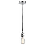 Innovations Lighting - Innovations Lighting 616-1P-PC Edison - 1 Light Mini Pendant - Includes 10 Feet of Black Wire4.5 inch Steel CEdison 1 Light Mini  Polished ChromeUL: Suitable for damp locations Energy Star Qualified: n/a ADA Certified: n/a  *Number of Lights: 1-*Wattage:100w Medium Base bulb(s) *Bulb Included:No *Bulb Type:Medium Base *Finish Type:Polished Chrome