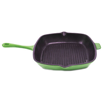 Neo 11" Cast Iron Grill Pan Green