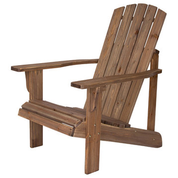 Lakewood Rustic Adirondack Chair, Barnwood, Rustic Wine