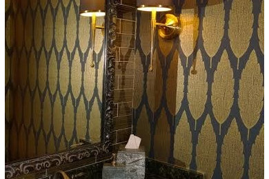 他の地域にあるトランジショナルスタイルのおしゃれな浴室の写真