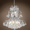 Contour 10 Light 19" Chrome Chandelier With Clear European Crystals
