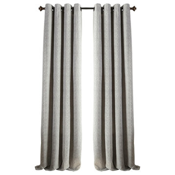 Fuller Grommet Single Curtain Panel, Aluminum, 54"x84"