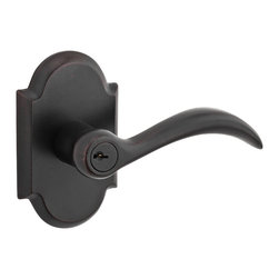 Baldwin - Entry Arch Lever on Rustic Arch Rose - Door Levers