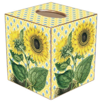 TB397-Sunflower on Yellow Provencial Tissue Box Cover