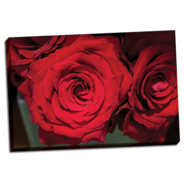 Fine Art Photograph, Red Roses, Hand-Stretched Canvas