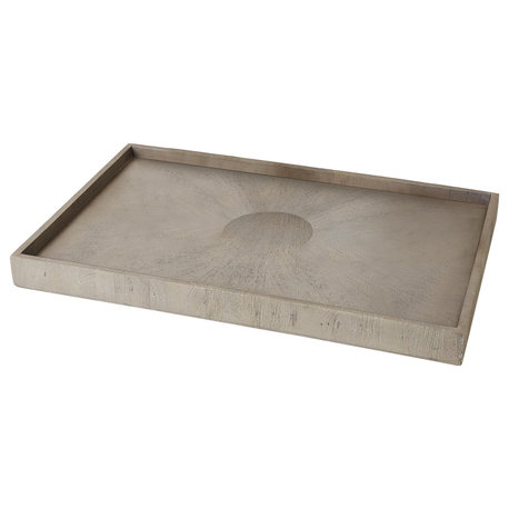 Driftwood Ottoman Tray, Gray