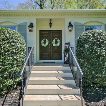 Exterior brick painting project