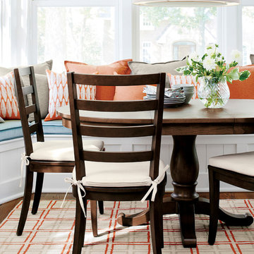 Avalon 45" Tea Brown Round Extension Dining Table