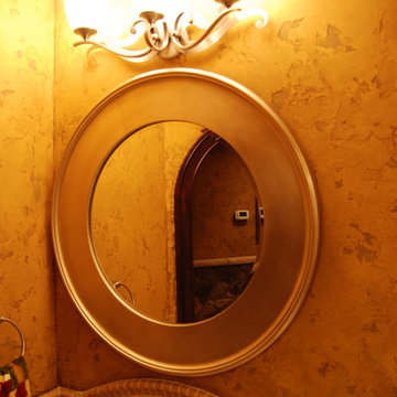 Olde English Aged Plaster Finish throughout an entire Lower Level in Virginia