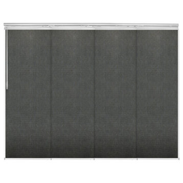 Koala Gray 4-Panel Track Extendable Vertical Blinds 48-88"W
