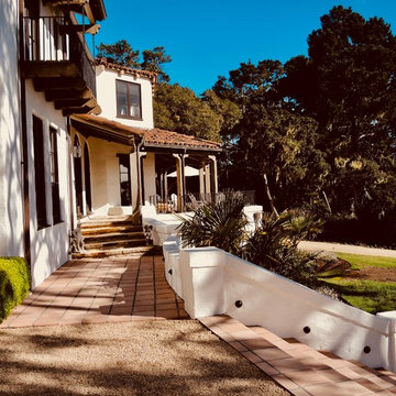 Landscape Design For Pebble Beach 1929 M.J. Murphy Mediterranean Style Home