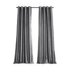 Platinum Grommet Blackout FauxSilk Taffeta Curtain Single Panel, 50"x108"