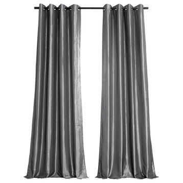 Platinum Grommet Blackout FauxSilk Taffeta Curtain Single Panel, 50"x108"