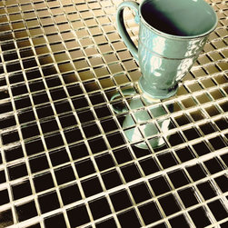 GBM Manufacturing - Reflections Gold Mirror 1x1 Glass Square Mosaic Tile-Self Adhesive - Mosaic Tile