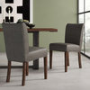 Beverly Hills Dining Side Chair, Set of 2, Vintage Gray, Faux Leather
