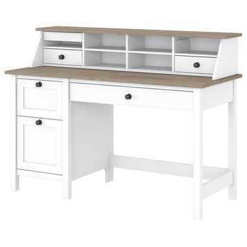 Mayfield 54W Computer Desk With Drawers and Desktop Organizer